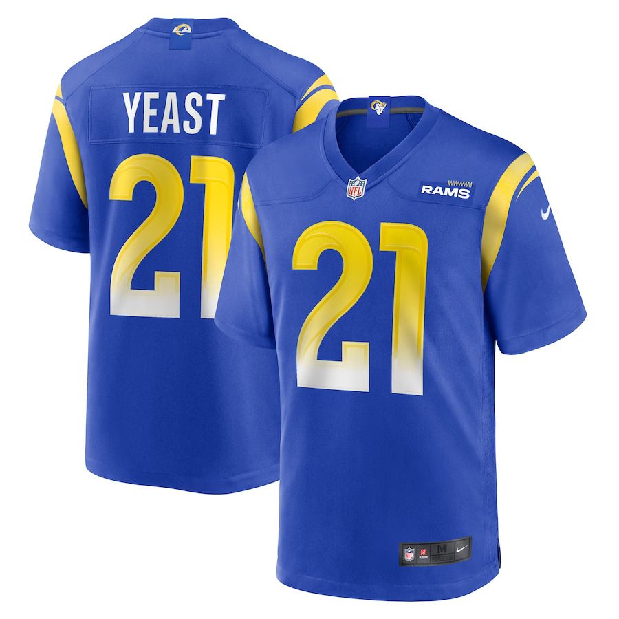 Men Los Angeles Rams 21 Russ Yeast Nike Royal Game Player NFL Jersey